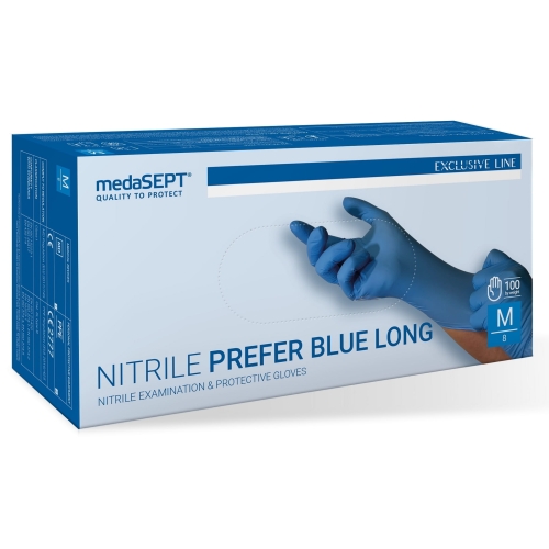 Rękawice nitrylowe Prefer Blue Long